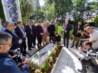 وزیر ورزش و جوانان به شهدای گمنام استانداری کردستان ادای احترام کرد