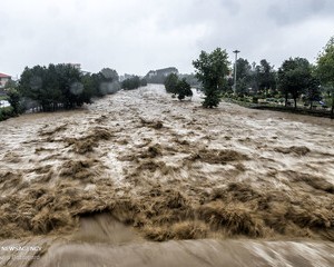 سیلابی شدن رودخانه «چولهول» پلدختر