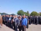 تشییع پیکر مادر شهید بیگلو در میانه